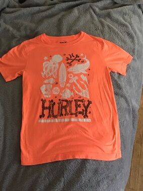 Hurley Kids Bright Orange Graphic Short Sleeve Tee